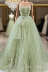 A-Shaped Tight Fitting Corset With Sage Green Chiffon On The Back Long Adult Dresses Sage Evening Prom Dresses