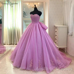 Ball Gown Evening Prom Dresses Floor Length Tulle Quinceanera Dresses