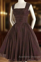 Brown A Line Short Evening Prom Dresses Homecoming Dresses