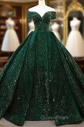 Deep Green Long Quinceanera Dresses Sweet 16 Evening Prom Dresses Pageant Dresses