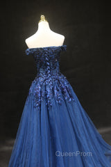 Navy Blue Formal Dresses Evening Prom Dresses,