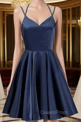Navy Blue Short Evening Prom Dresses Juniors Homecoming Dresses