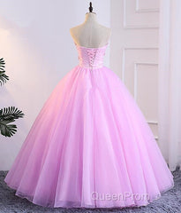 Pink Tulle Ball Gown Sweet 16 Party Dresses, Pink Formal Dresses, Quinceanera Dresses