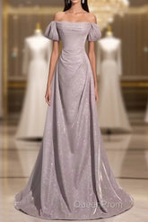 Pretty A Line Square Neckline Sleeveless Long Evening Party Dresses Pink Evening Prom Dresses