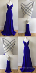 Royal Blue Evening Prom Dresses For Teens, Evening Prom Dresses, Graduation School Party Gown