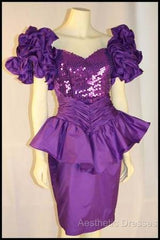 Unique Purple Short Evening Prom Dresses, Formal Evening Dresses