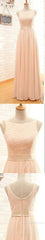 Vintage Long Column Lace Top Bateau Neck Sleeveless Blush Pink Zipper Back Maxi Bridesmaid Dresses,