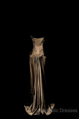 Vintage Mermaid Sweetheart Brown Long Evening Prom Gown Fairy Evening Prom Dresses