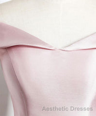 Cute Pink A Line Short Evening Prom Dresses, Pink Evening Prom Dresses