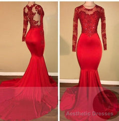 2025 Red Mermaid Prom Dresses