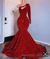 Blue sequin mermaid Evening Prom Dresses, shimmery African women party Dresses