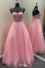 Spaghetti Straps Sparkly Lilac A Line Evening Prom Dresses Sequin Evening Prom Dresses