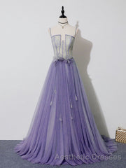 Green Tulle Lace Long Evening Prom Dresses, Green Tulle Evening Prom Dresses, 3