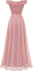Womens Lace Bridesmaid Dresses A-Line Off Shoulder Floral Lace Chiffon Evening Prom Dresses