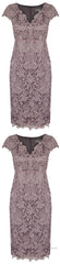 Sheath V Neck Cap Sleeves Lace Empire Mother Of The Bride Dress With Sash 6280