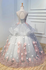 Gorgeous Ball Gown Sleeveless Appliques Long Evening Prom Dresses Quinceanera Dresses