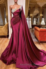 Gorgeous Mermaid Beads Evening Prom Dresses WIth Ruffles