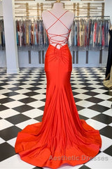 Simply Mermaid Black Straps Long Formal Dresses