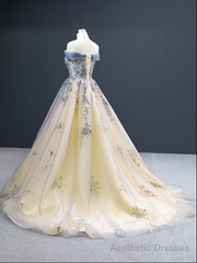 A Line Cape Sleeves Square Lace Tulle Prom Dresses, Evening Dresses