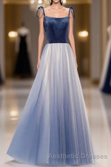 Spaghetti Straps Lace Up Floor Length Modest Evening Prom Dresses Party Evening Prom Dresses
