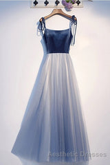 Spaghetti Straps Lace Up Floor Length Modest Evening Prom Dresses Party Evening Prom Dresses