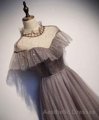 Charming Elegant Long A-line Floor Length Simple Party Evening Prom Dresses