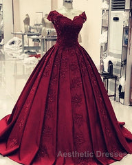 ball gown satin  lace v neck Evening Prom Dresses