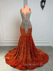 Gorgeous Long Dresses Luxury Black Girls Evening Prom Party Formal Gowns