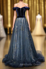 Elegant Off the Shoulder Velvet Floor Length Long Evening Prom Dresses Evening Prom Dresses