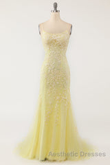 Mermaid Blue Long Evening Prom Dresses Backless Evening Dresses