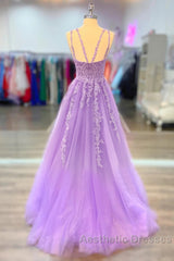 A-Line Evening Prom Dresses Maxi Dresses Formal Court Train Sleeveless Spaghetti Strap Stretch Chiffon With Appliques Shouder Flower