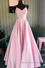 A-Line Evening Prom Dresses Minimalist Dresses Formal Wedding Guest Floor Length Sleeveless V Neck Bridesmaid Dresses Stretch Satin Backless