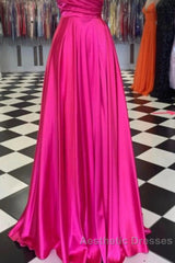 A-Line Evening Prom Dresses Sexy Dresses Formal Floor Length Sleeveless Spaghetti Strap Bridesmaid Dresses Charmeuse With Slit