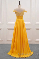 A-Line Wedding Guest Dresses Floral Dresses Evening Prom Sweep / Brush Train Sleeveless Off Shoulder Chiffon With Appliques
