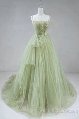 A-Shaped Tight Fitting Corset With Sage Green Chiffon On The Back Long Adult Dresses Sage Evening Prom Dresses