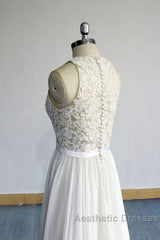 Eye-catching Lace Chiffon A-line Wedding Dresses