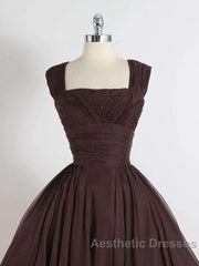 Brown A Line Short Evening Prom Dresses Homecoming Dresses