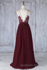 Burgundy tulle lace long Evening Prom Dresses burgundy lace evening Dresses