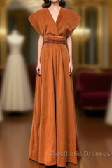 Burnt Orange Satin Multi-Way Bridesmaid Dresses