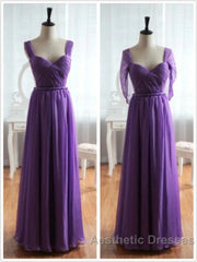 Cap Sleeves Backless Chiffon Evening Prom Dresses Bridesmaid Dresses