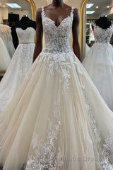 Champagne tulle lace long Evening Prom Dresses, champagne evening Dresses