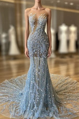 Chic Gray Evening Prom Dresses Sexy Evening Dresses