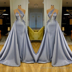 Chic Halter Beadings Long Evening Dress With Detachable Skirt