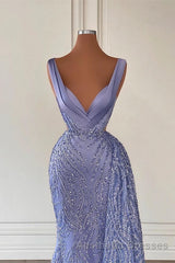 Chic Sleeveless Mermaid Evening Prom Dresses