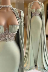 Elegant Long Mermaid Evening Prom Dresses, Unique Evening Prom Dresses