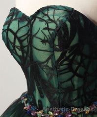 Stylish Tulle Lace Short Evening Prom Dresses, Cute Evening Prom Dresses