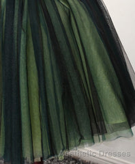Stylish Tulle Lace Short Evening Prom Dresses, Cute Evening Prom Dresses