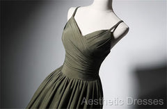 Green Satin Straps Long Wedding Party Dresses, Green Long Evening Prom Dresses Evening Dresses
