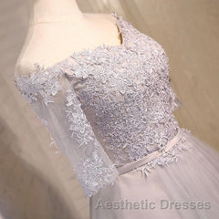 Half Sleeves Short Lace Evening Prom Dresses, Short Lace Homecoming Bridesmaid Dresses