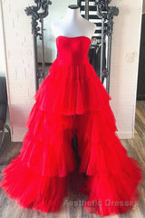 Hot High Low Evening Prom Dresses, High Low Formal Evening Dresses